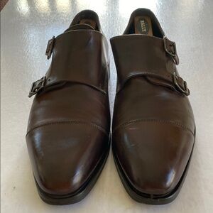 Luca del Forte Men’s Brown Double Monk Strap Dress Shoes Size 43. Made in Italy